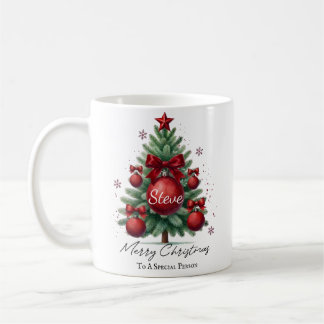 Persoonlijke Naam Kerstboom Elegant Cadeau Koffiemok