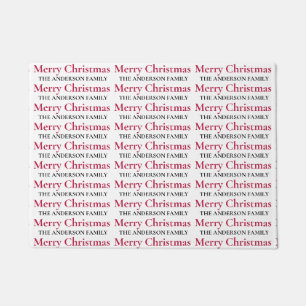 Persoonlijke naam kerstfamilie Merry Deurmat