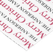 Persoonlijke naam kerstfamilie Merry Korte Tafelloper (Hoek)