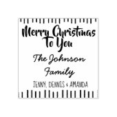 Persoonlijke naam kerstfamilie Merry Rubberstempel (Afrduk)