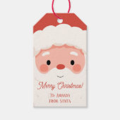 Persoonlijke Naam Kerstman Kerstmis Cadeaulabel (Voorkant)