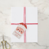 Persoonlijke Naam Kerstman Kerstmis Cadeaulabel (Met Touw)