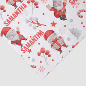 Persoonlijke naam Kerstman patroon Tissuepapier (Detail)