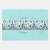 Persoonlijke naam Kerstmeermin en vrienden Inpakpapier Vel (Voorkant)