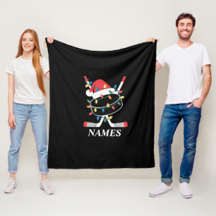 Persoonlijke Naam Kerstmis Hockey Xmas Sinterklaas Fleece Deken