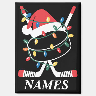 Persoonlijke Naam Kerstmis Hockey Xmas Sinterklaas Magneet