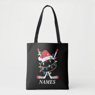 Persoonlijke Naam Kerstmis Hockey Xmas Sinterklaas Tote Bag