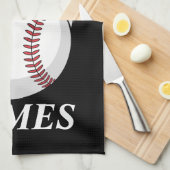 Persoonlijke Naam Kerstmis Honkbal Santa Hoed Theedoek (Quarter Fold)
