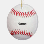 Persoonlijke naam kerstversiering honkbal keramisch ornament (Links)