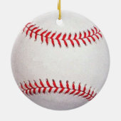 Persoonlijke naam kerstversiering honkbal keramisch ornament (Achterkant)