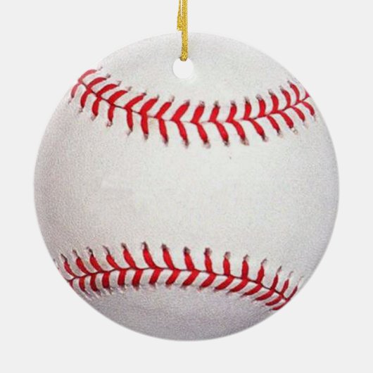 Persoonlijke naam kerstversiering honkbal keramisch ornament (Achterkant)