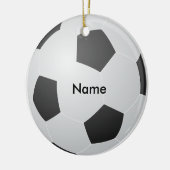 Persoonlijke naam kerstversiering voor voetbal keramisch ornament (Links)
