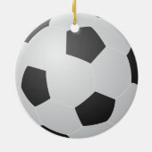 Persoonlijke naam kerstversiering voor voetbal keramisch ornament (Achterkant)