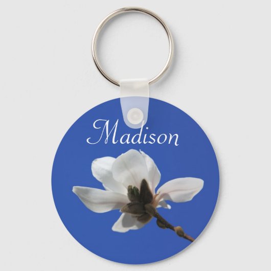 Persoonlijke naam keyring - Witte ventilator Sleutelhanger (Voorkant)