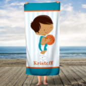 Persoonlijke naam Kinder Basketball Bath Towel Badhanddoek