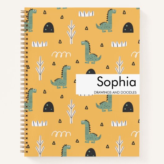 Persoonlijke naam kinderen leuk patroon notitieboek (Voorkant)