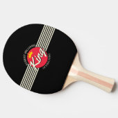 Persoonlijke naam King of Ping Pong Red Circle Tafeltennisbatje (Zijkant)