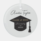 **Persoonlijke Naam Klas van 0000 Afstuderen Glas Ornament (Voorkant)