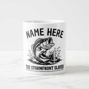 Persoonlijke naam Klassieke Baars Vissen Storm Grote Koffiekop