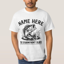 Persoonlijke naam Klassieke Bass Vis Storm T-shirt