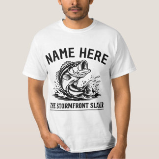 Persoonlijke naam Klassieke Bass Vis Storm T-shirt