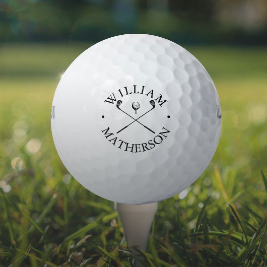 Persoonlijke naam klassieke golfclubs golfballen
