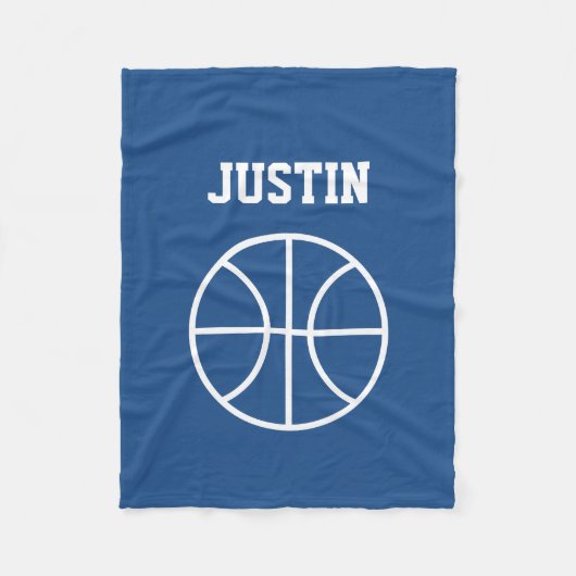 Persoonlijke naam kleine basketbal fleece deken (Voorkant)