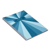 Persoonlijke naam Kleurenwielschaduwen van blauw Notitieboek (Rechterzijde)