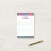 Persoonlijke naam kleurrijk Abstract om lijst te d Post-it® Notes (Op bureau)