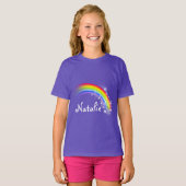 Persoonlijke naam: kleurrijke regenboog paarse top (Voorkant volledig)
