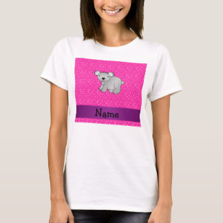 Persoonlijke naam koala beer roze sterren t-shirt