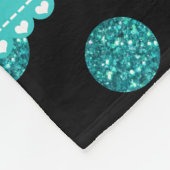 Persoonlijke naam koala turquoise polka dots fleece deken (Hoek)