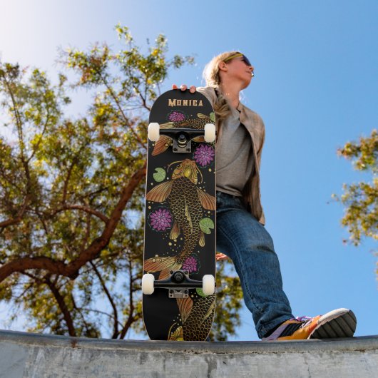 Persoonlijke naam Koi Fish Persoonlijk Skateboard (Buiten 1)