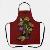 Persoonlijke naam Koi Fish Schort (Voorkant)