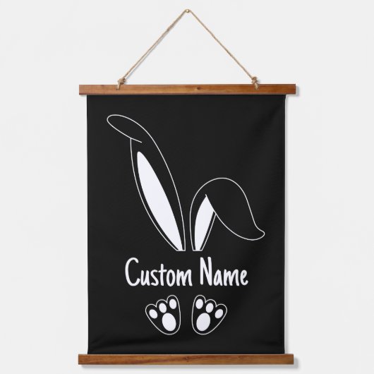 Persoonlijke naam komt overeen met Bunny Easter Hangend Wandkleed (Voorkant)