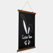 Persoonlijke naam komt overeen met Bunny Easter Hangend Wandkleed (Gebogen)