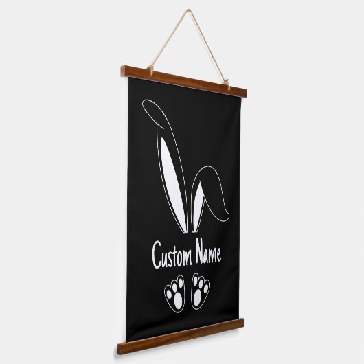 Persoonlijke naam komt overeen met Bunny Easter Hangend Wandkleed (Gebogen)