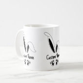 Persoonlijke naam komt overeen met Bunny Easter Koffiemok (Voorkant links)