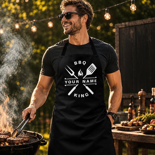 Persoonlijke naam Koning van de BBQ Vader Schort