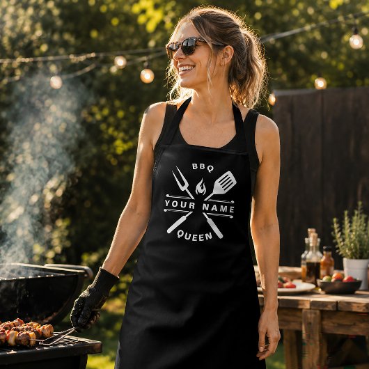 Persoonlijke naam Koningin van de BBQ Moeder Schort
