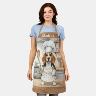 Persoonlijke Naam Kook Beagle Hond Chef Schort
