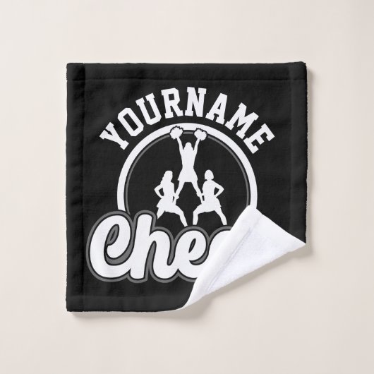 Persoonlijke naam Kop Team Varsity Cheerleader Bad Handdoek (Wasdoekje)