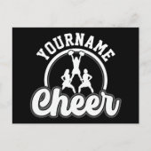 Persoonlijke naam Kop Team Varsity Cheerleader Briefkaart (Voorkant)