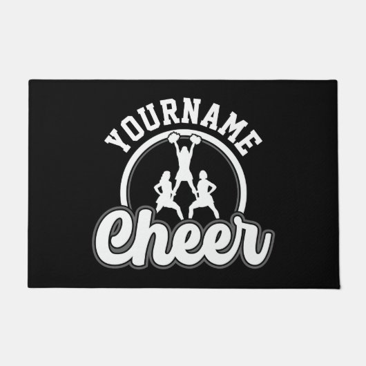Persoonlijke naam Kop Team Varsity Cheerleader Deurmat (Voorkant)