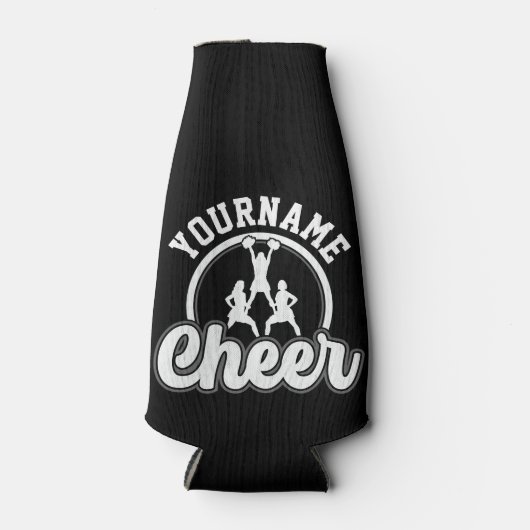 Persoonlijke naam Kop Team Varsity Cheerleader Flesjeskoeler (Voorkant)