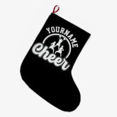 Persoonlijke naam Kop Team Varsity Cheerleader Grote Kerstsok (Voorkant (Hangend))