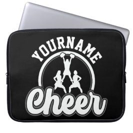 Persoonlijke naam Kop Team Varsity Cheerleader Laptop Sleeve