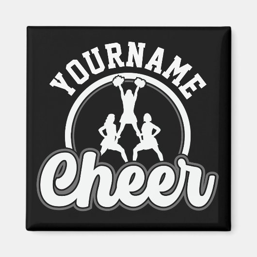 Persoonlijke naam Kop Team Varsity Cheerleader Magneet (Voorkant)