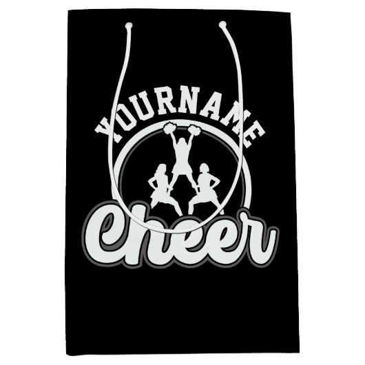 Persoonlijke naam Kop Team Varsity Cheerleader Medium Cadeauzakje (Voorkant)