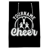 Persoonlijke naam Kop Team Varsity Cheerleader Medium Cadeauzakje (Achterkant)